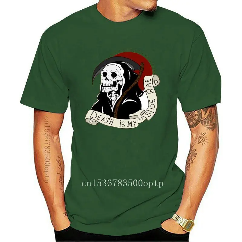 

New Hip Hop Death Skull Folk Art Tattoo Top T-shirts Print Tops Shirt Round Collar tshirts Summer Cool Awesome Great Tshirt