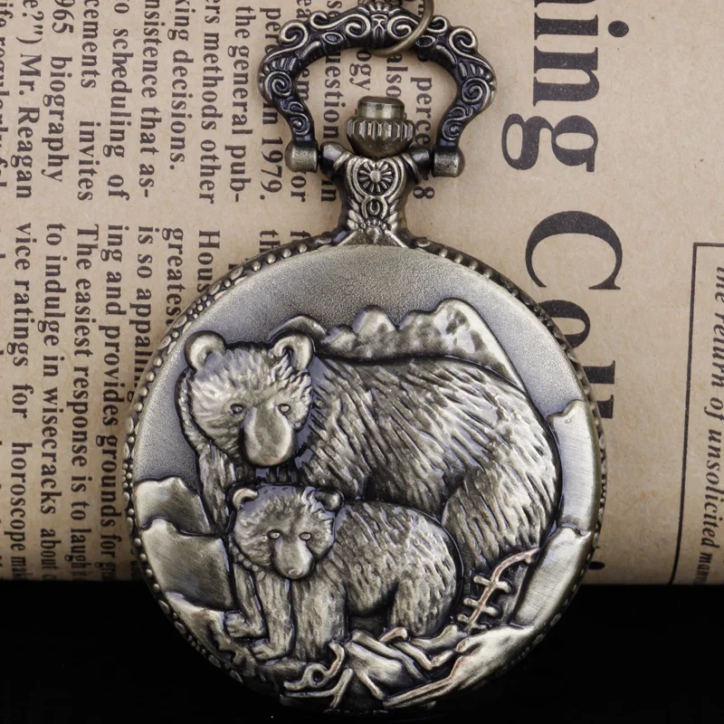 Antique Bear Carved Quartz Pocket Watch With Bronze Necklace Chain Steampunk Pendant Accessories Brand Direct Sales cadeau homme
Antique Bear Carved Quartz Pocket Watch With Bronze Necklace Chain Steampunk Pendant Accessories Brand Direct Sales cadeau homme