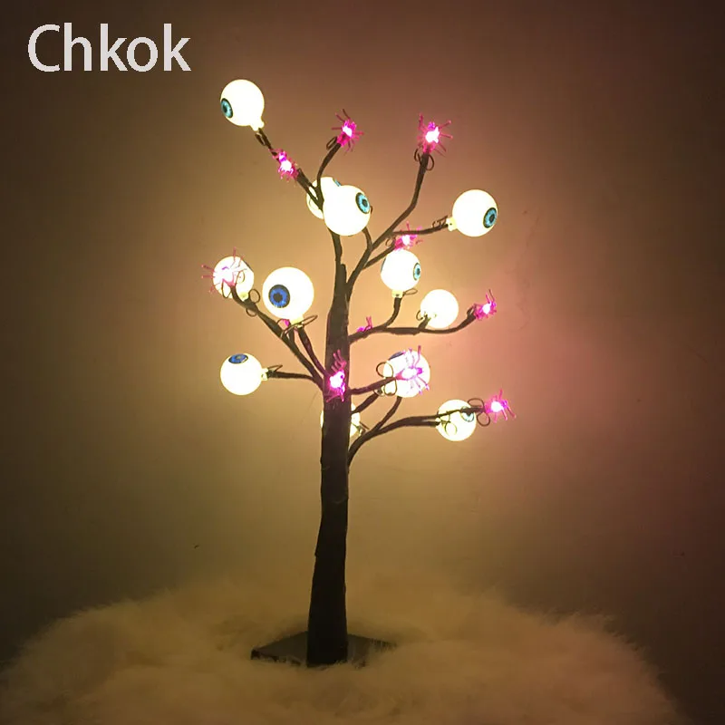 Chkok Creative 46cm LED Tree Light Halloween Ghost Eye Glowing Atmosphere Black Tree Indoor Festive Party Decorations
Chkok Creative 46cm LED Tree Light Halloween Ghost Eye Glowing Atmosphere Black Tree Indoor Festive Party Decorations