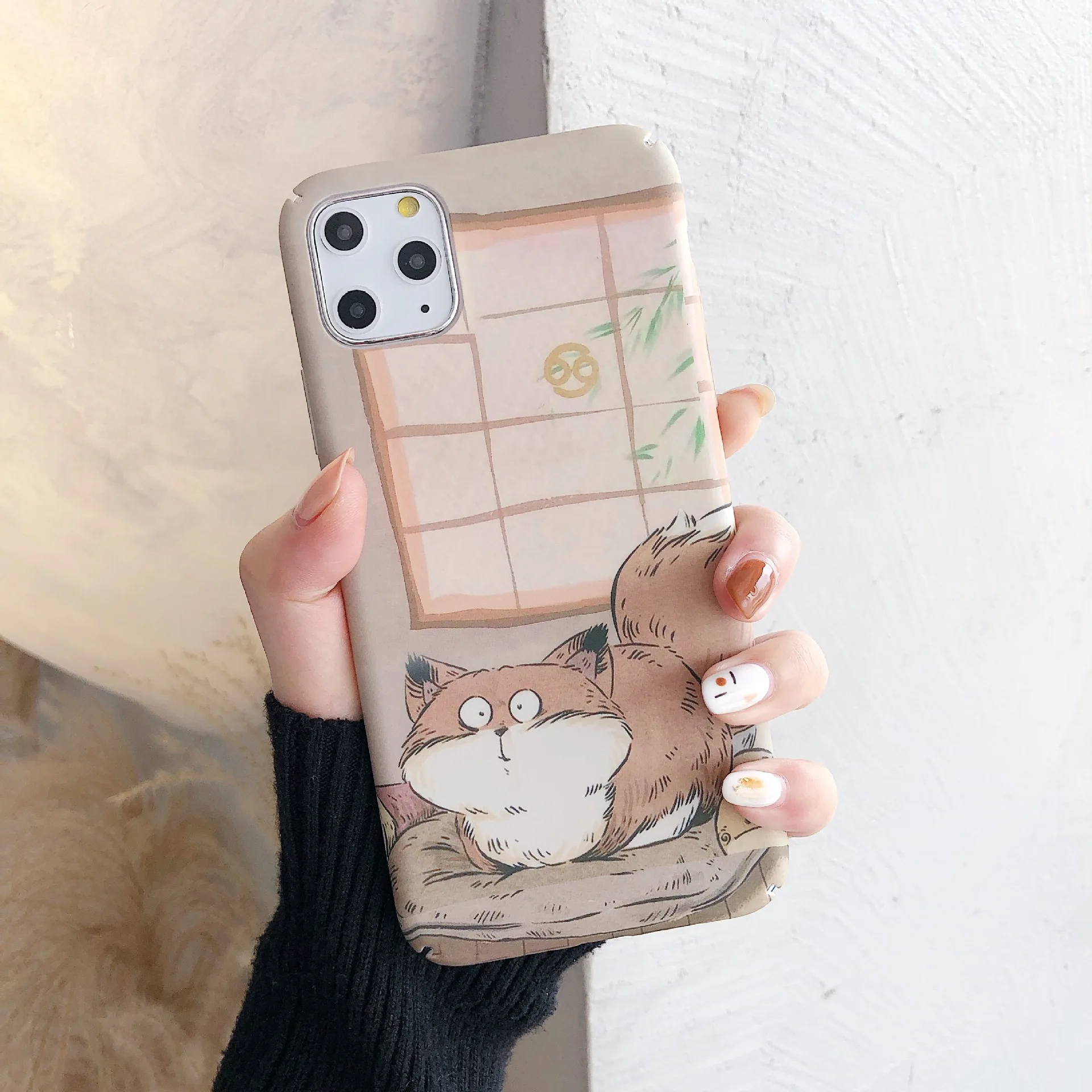 Милый чехол для телефона с изображением японских кошек в стиле ретро iPhone 11 Pro Max X Xs