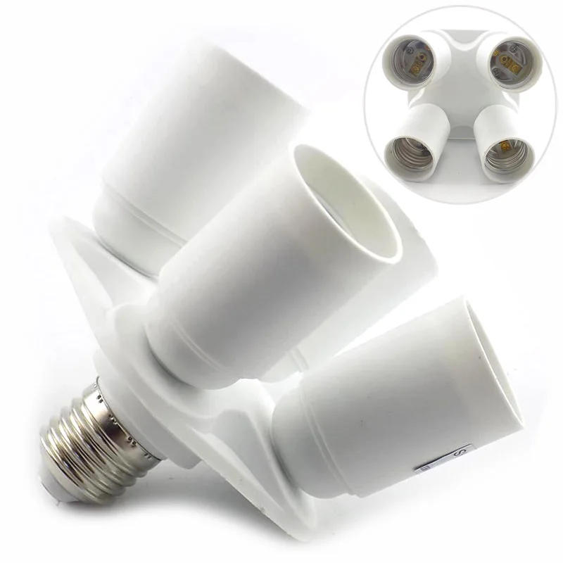 1 E27 to 4 E27 Lamp Bases Socket LED 4 in 1 Heads Adapter Bulb 100-240V Adapter Holder Converter Bulb Light Lamp Splitter
1 E27 to 4 E27 Lamp Bases Socket LED 4 in 1 Heads Adapter Bulb 100-240V Adapter Holder Converter Bulb Light Lamp Splitter
