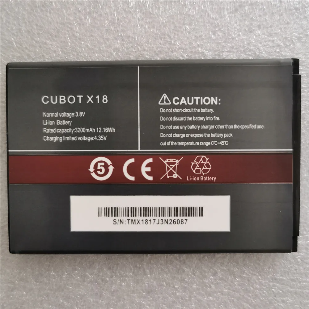 

3200 мАч для Cubot X18 долгое время батареи в режиме ожидания для Cubot X18 Высокое качество замена большой емкости мобильный телефон батарея