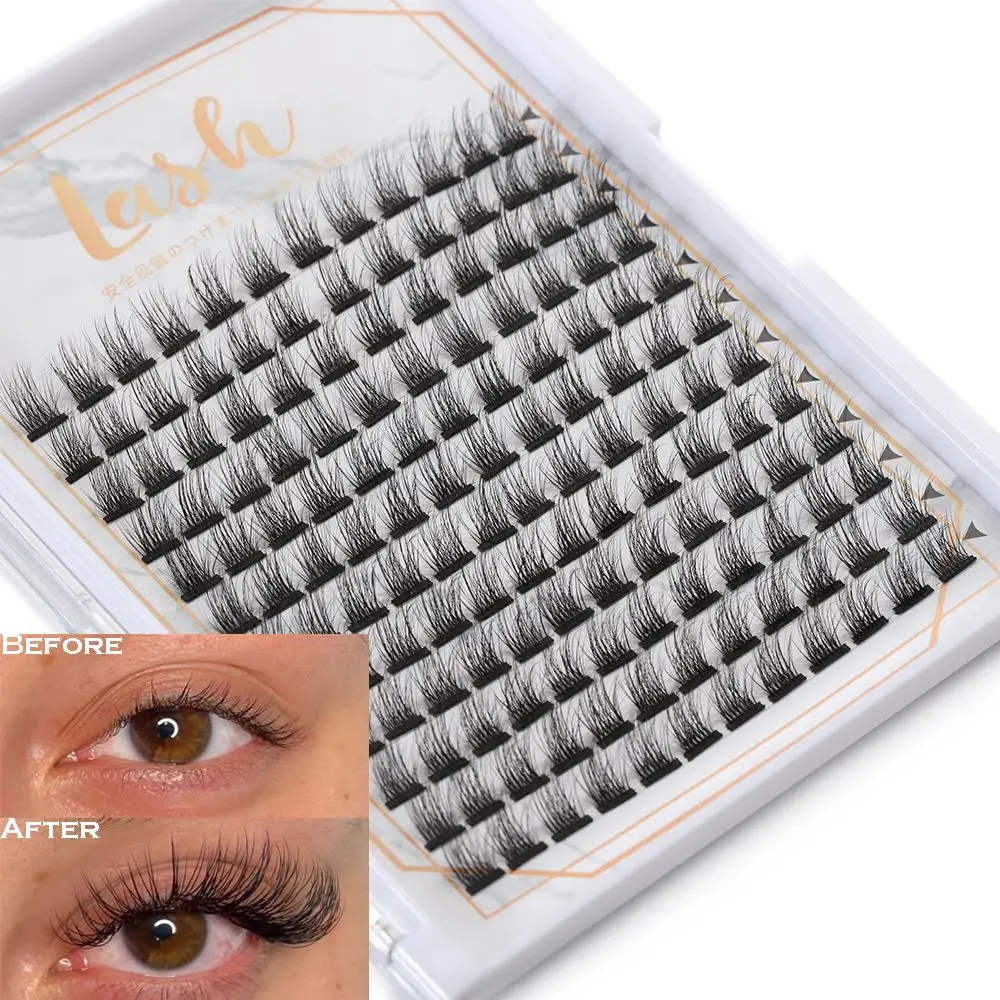 144 Clusters Individual Eyelashes Dovetail Segmented Lashes Handmade 12/14/16mm DIY Clusters Eyelashes Eye Extension Tools
144 Clusters Individual Eyelashes Dovetail Segmented Lashes Handmade 12/14/16mm DIY Clusters Eyelashes Eye Extension Tools