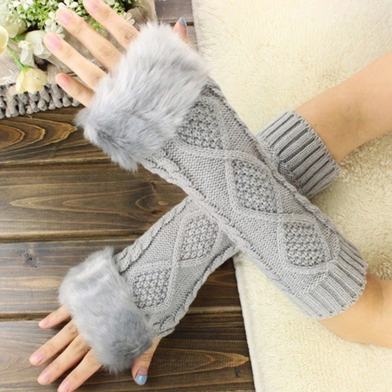 MYALICE Women Warm High Elastic Gloves Winter Faux Fur Solid Color Mittens Knitted Fingerless Gloves Lady Crochet Wool Mitten
MYALICE Women Warm High Elastic Gloves Winter Faux Fur Solid Color Mittens Knitted Fingerless Gloves Lady Crochet Wool Mitten