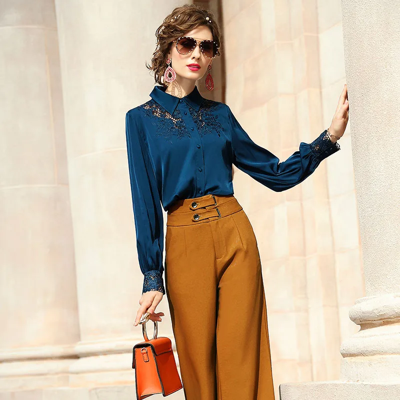 2021 New Fashion Designers Spring Lace Patchwork Shirts Women Plus Size Long Sleeve Office Blouses Female Tops Casual Vintage
2021 New Fashion Designers Spring Lace Patchwork Shirts Women Plus Size Long Sleeve Office Blouses Female Tops Casual Vintage