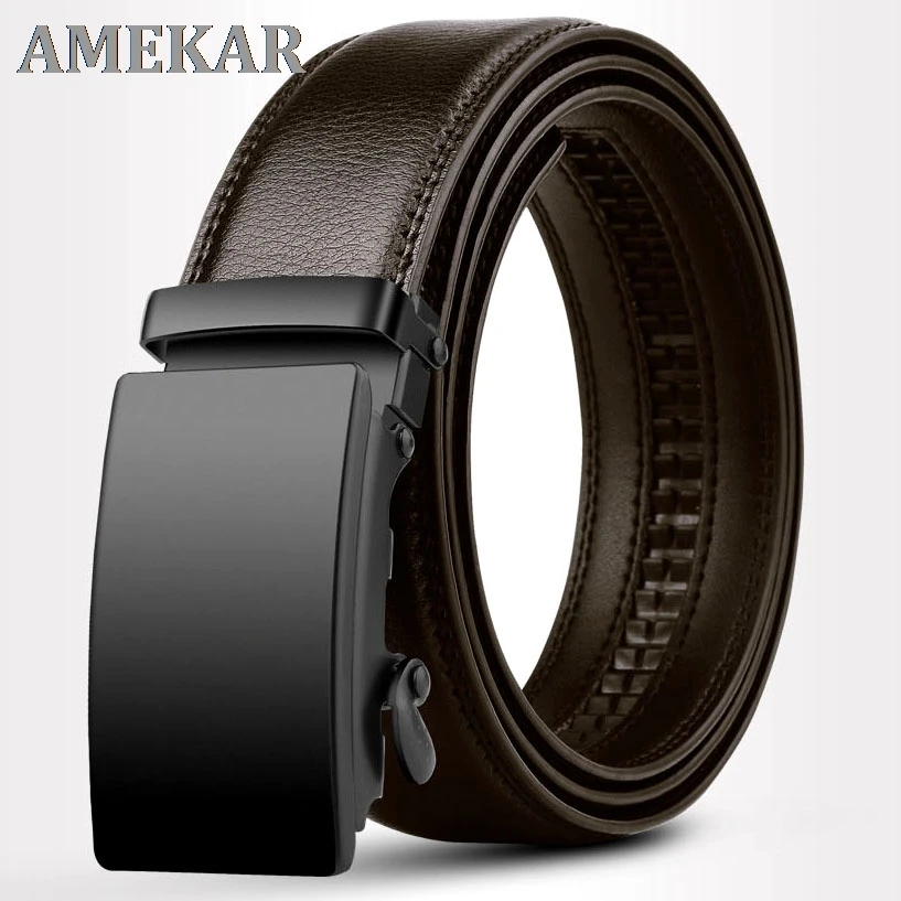 Famous Brand Business Belt Men Top Quality Genuine Luxury Leather Waist Strap Black Male Automatic Buckle Jeans Belts for Men
Famous Brand Business Belt Men Top Quality Genuine Luxury Leather Waist Strap Black Male Automatic Buckle Jeans Belts for Men