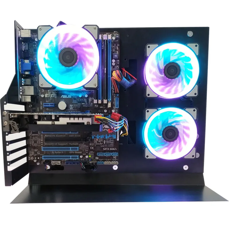 Портативный мини чехол для материнской платы MATX настольный сделай сам с открытым