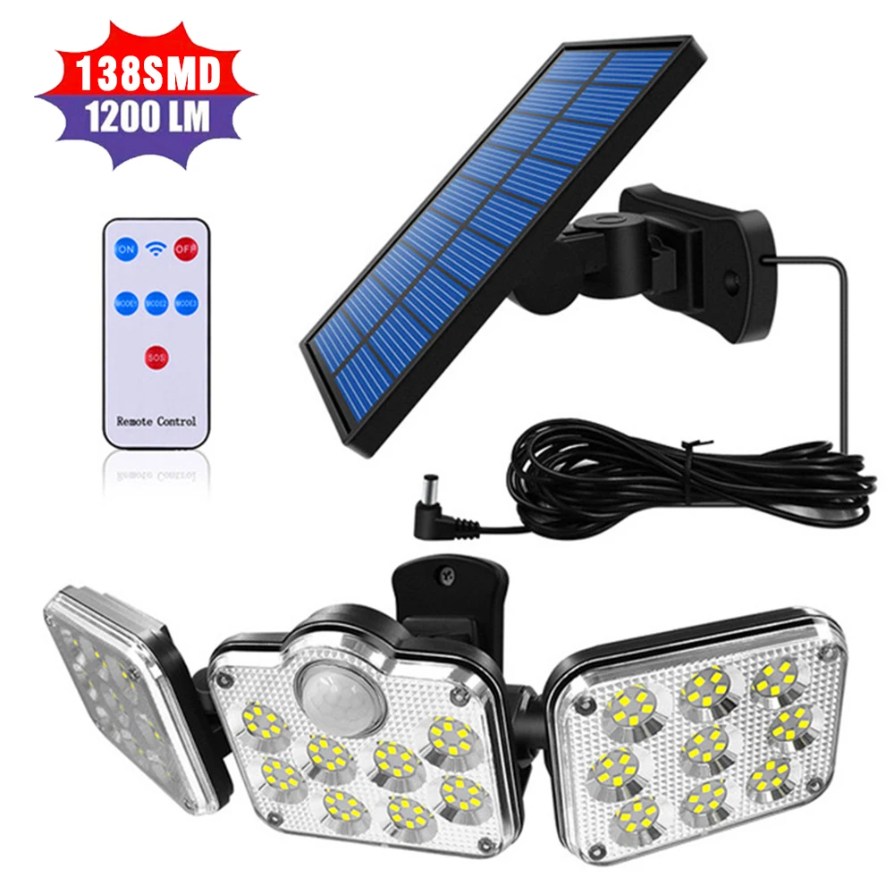 138 SMD уличные фонари на солнечной батарее с 3 датчиками движения, 270 широкоугольное освещение, суперъяркая Водонепроницаемая настенная лампа...
138 SMD уличные фонари на солнечной батарее с 3 датчиками движения, 270 широкоугольное освещение, суперъяркая Водонепроницаемая настенная лампа...