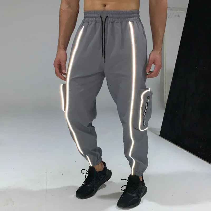 New Fashion Men's Reflective Casual Overalls Autumn Jogging Running Zipper Big Pocket Sports Pants Woven Men's Trousers
New Fashion Men's Reflective Casual Overalls Autumn Jogging Running Zipper Big Pocket Sports Pants Woven Men's Trousers