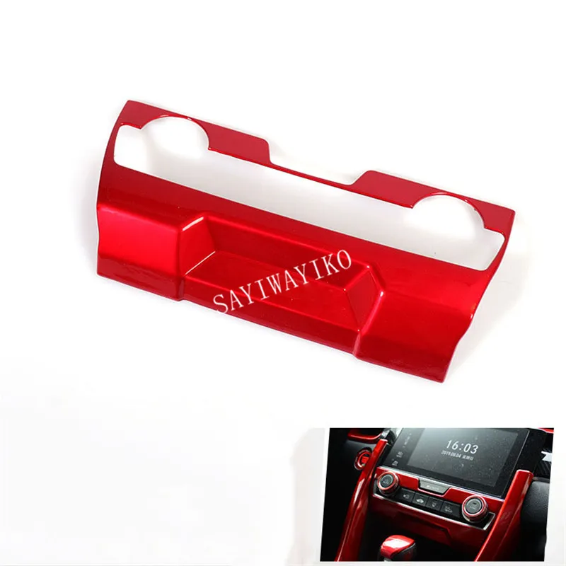 1PC Carbon Fiber Red ABS Central Air Condition Trim For Honda CIVIC 2016 2017 Interior Accessories 
1PC Carbon Fiber Red ABS Central Air Condition Trim For Honda CIVIC 2016 2017 Interior Accessories