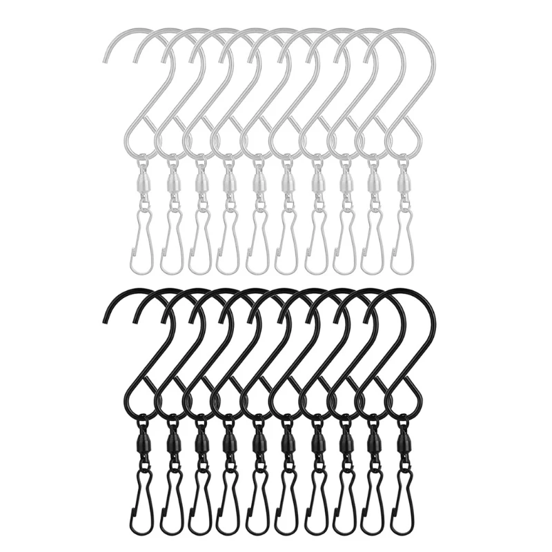 10 Pack Swivel Hooks Clips for Hanging Wind Spinners Wind Chimes Crystal Twisters Party Supply Rotating Display S Hooks
10 Pack Swivel Hooks Clips for Hanging Wind Spinners Wind Chimes Crystal Twisters Party Supply Rotating Display S Hooks