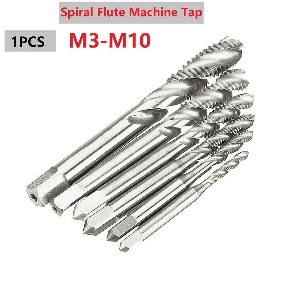 1pc M3-M10 HSS Sprial Flute Metric Right Hand Screw Tap M3 M4 M5 M6 M8 M10 Thread Plug Tap Drill For Machine Metals
1pc M3-M10 HSS Sprial Flute Metric Right Hand Screw Tap M3 M4 M5 M6 M8 M10 Thread Plug Tap Drill For Machine Metals