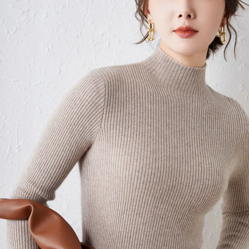 Korean Mock Neck Knitted Women's Sweater Winter Long Sleeve Pullover Top Knitwear Solid Plus Size Fashion Knit Clothes
Korean Mock Neck Knitted Women's Sweater Winter Long Sleeve Pullover Top Knitwear Solid Plus Size Fashion Knit Clothes