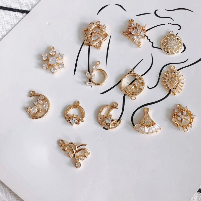 DIY jewelry accessories exquisite all-match alloy inlaid zircon pendant jewelry accessories materials
DIY jewelry accessories exquisite all-match alloy inlaid zircon pendant jewelry accessories materials
