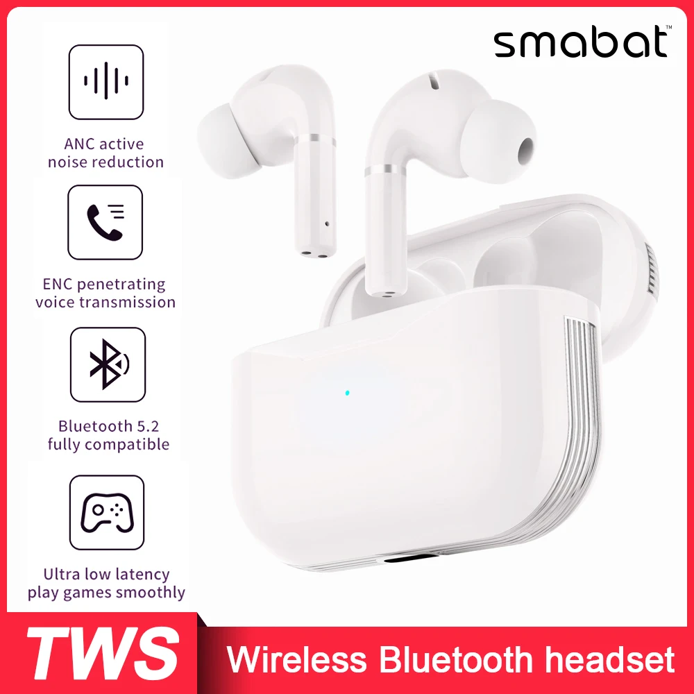 Smabat S10 Беспроводной наушники с наушники-вкладыши TWS Bluetooth 5,2 Стерео активный Шум для IOS Android смартфон отпечатков пальцев Сенсорный Управление ...
Smabat S10 Беспроводной наушники с наушники-вкладыши TWS Bluetooth 5,2 Стерео активный Шум для IOS Android смартфон отпечатков пальцев Сенсорный Управление ...