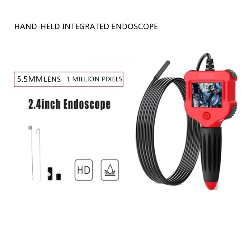Digital Borescope 2.4 inch Color LCD Endoscope Camera 5.5MM IP67 Waterproof Semi-Rigid Snake Camera With 6 LED
Digital Borescope 2.4 inch Color LCD Endoscope Camera 5.5MM IP67 Waterproof Semi-Rigid Snake Camera With 6 LED