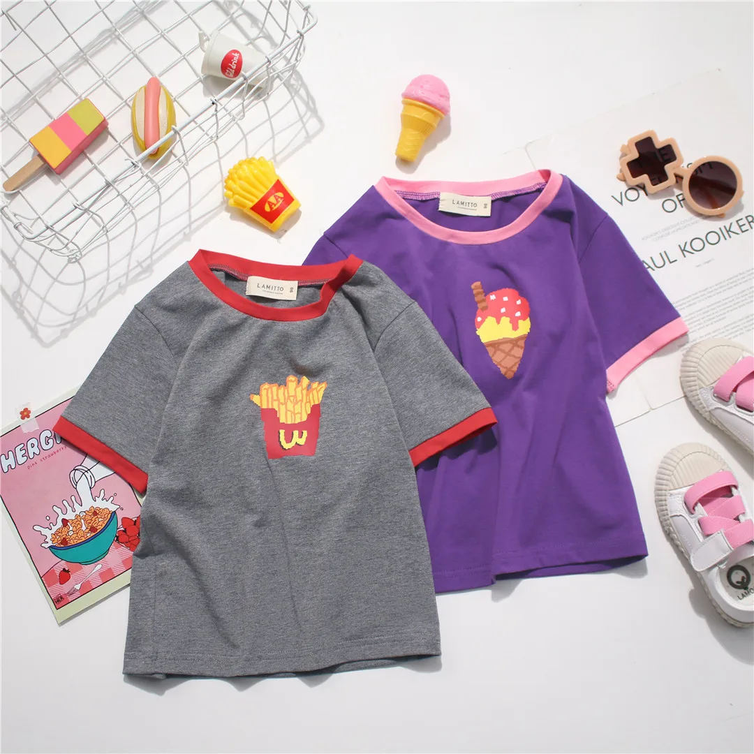 Детская летняя одежда Tonytaobaby, футболка с коротким рукавом и изображением картофеля фри, топы для мальчиков
Детская летняя одежда Tonytaobaby, футболка с коротким рукавом и изображением картофеля фри, топы для мальчиков