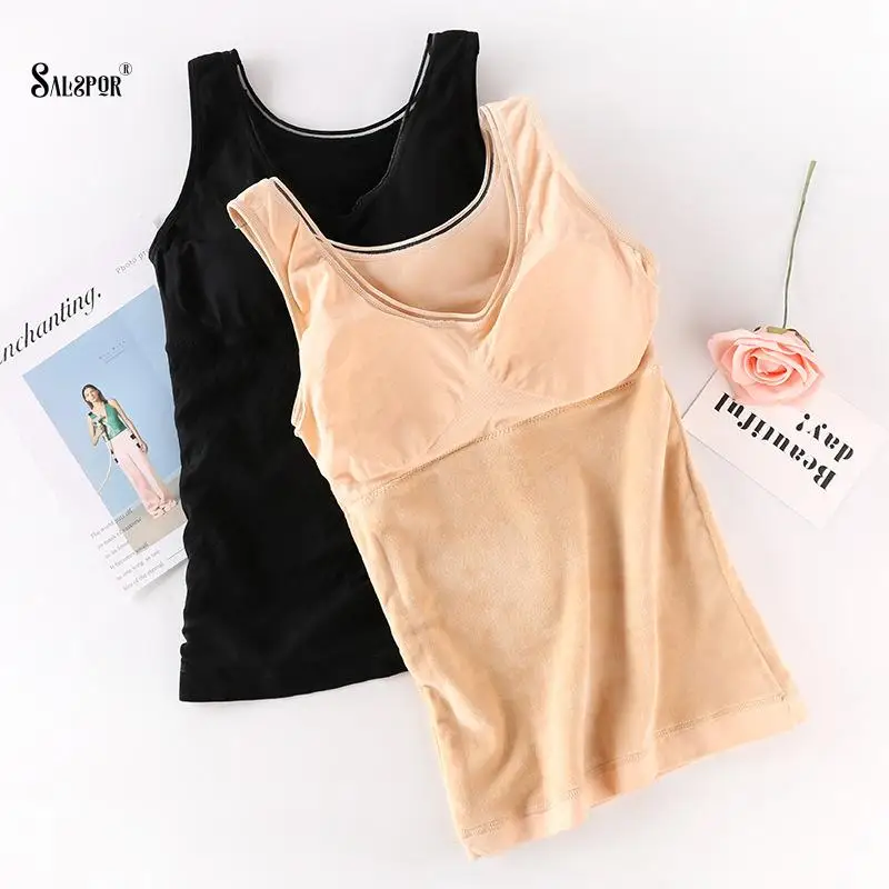 SALSPOR Women Winter Thick Camisoles Wireless High-Quality Elastic Push Up Bra Shapewear Comfortable Warm Tank
SALSPOR Women Winter Thick Camisoles Wireless High-Quality Elastic Push Up Bra Shapewear Comfortable Warm Tank