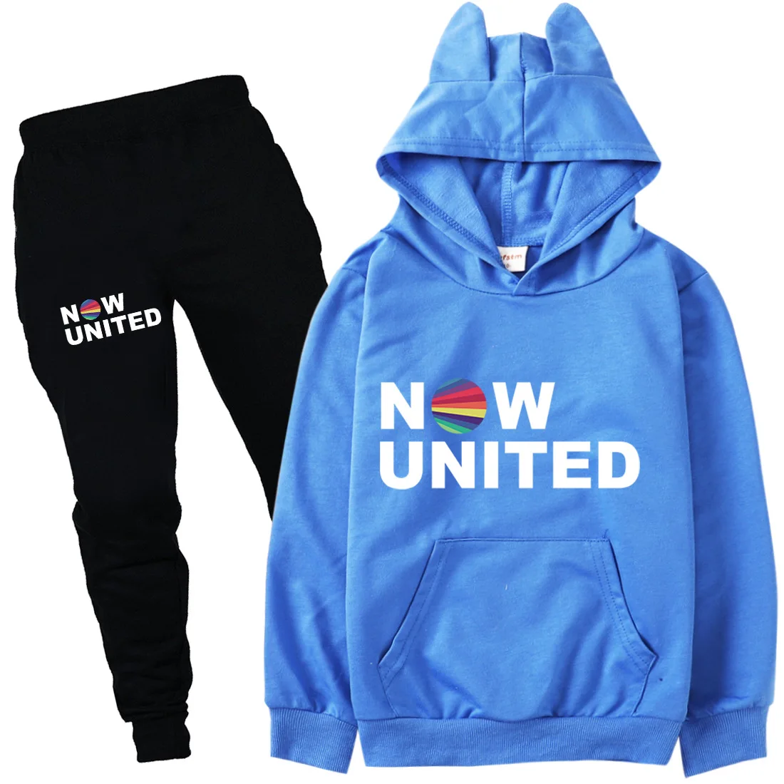 Boys Fashion Now United Tracksuits Kids Hooded Sweatshirts Sweatpants 2pcs Set Girls Hoodies Pullovers Cat Ears Unisex Couple
Boys Fashion Now United Tracksuits Kids Hooded Sweatshirts Sweatpants 2pcs Set Girls Hoodies Pullovers Cat Ears Unisex Couple