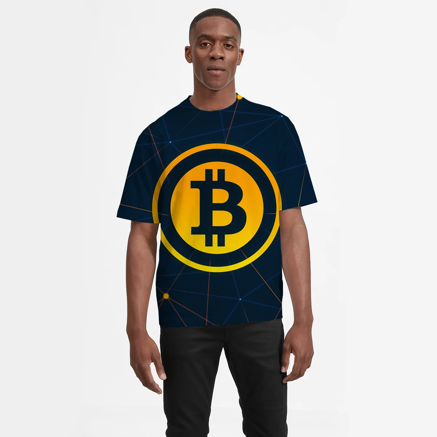 Bitcoin men's 3D printed T-shirt short-sleeved casual breathable sports T-shirt O-neck oversized loose clothes
Bitcoin men's 3D printed T-shirt short-sleeved casual breathable sports T-shirt O-neck oversized loose clothes