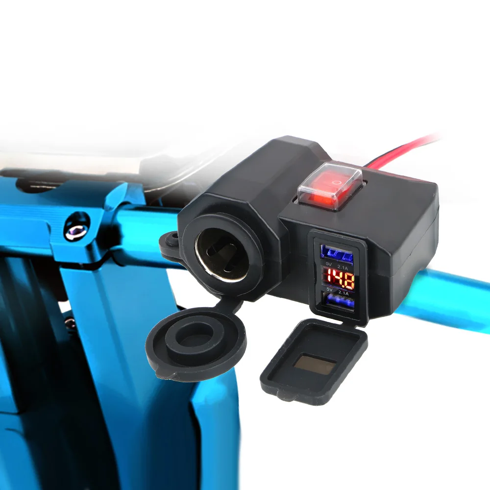 Motorcycle Handlebar Charger For Phone 5V 2.1A Power Supply Adapter Digital Display Dual USB Port Cigarette Lighter Socket
Motorcycle Handlebar Charger For Phone 5V 2.1A Power Supply Adapter Digital Display Dual USB Port Cigarette Lighter Socket