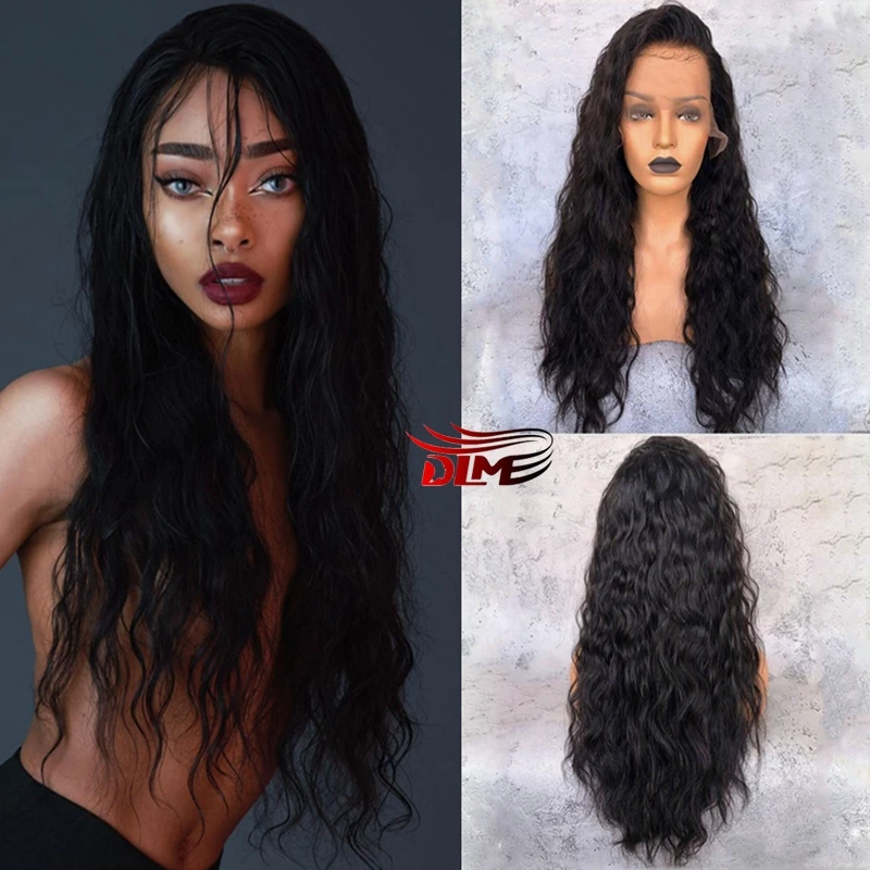 DLME Synthetic Lace Front Wig With Natural Hairline Water Wave Wig with NaturalMiddle Part Heat Resistant Wigs For Black Women
DLME Synthetic Lace Front Wig With Natural Hairline Water Wave Wig with NaturalMiddle Part Heat Resistant Wigs For Black Women