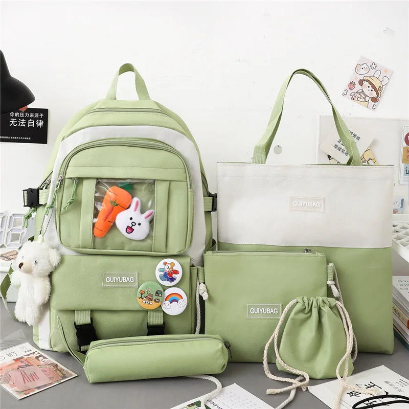 5Pcs/set Canvas Women Backpacks School Bags for Teenage Girls Book Bags Students Laptop Travel Backpacks Female Rucksack
5Pcs/set Canvas Women Backpacks School Bags for Teenage Girls Book Bags Students Laptop Travel Backpacks Female Rucksack
