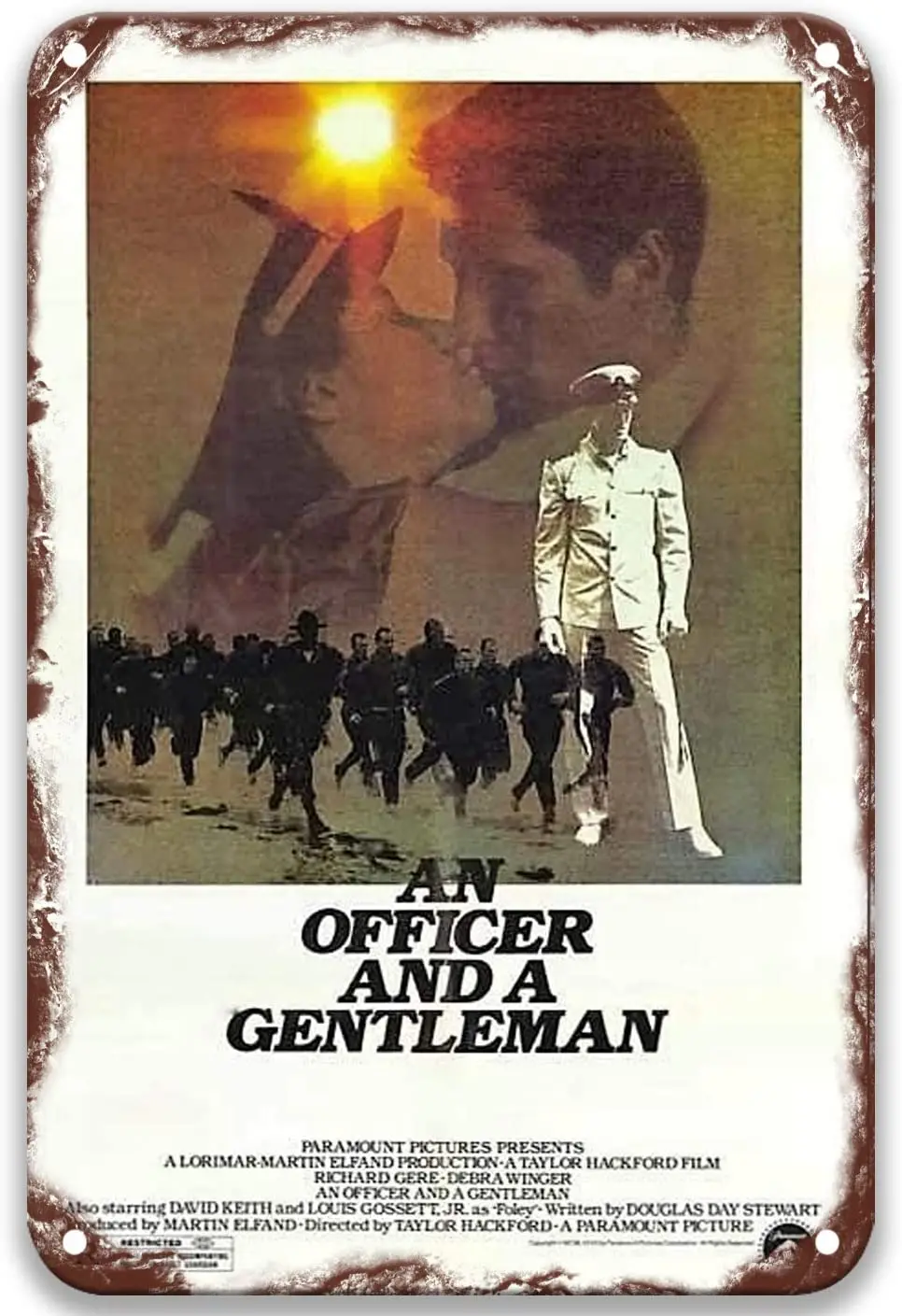 an Officer and a Gentleman (1982) Vintage Metal Tin Sign Country Home Decor for Home, Living Room, Kitchen & Bathroom
an Officer and a Gentleman (1982) Vintage Metal Tin Sign Country Home Decor for Home, Living Room, Kitchen & Bathroom