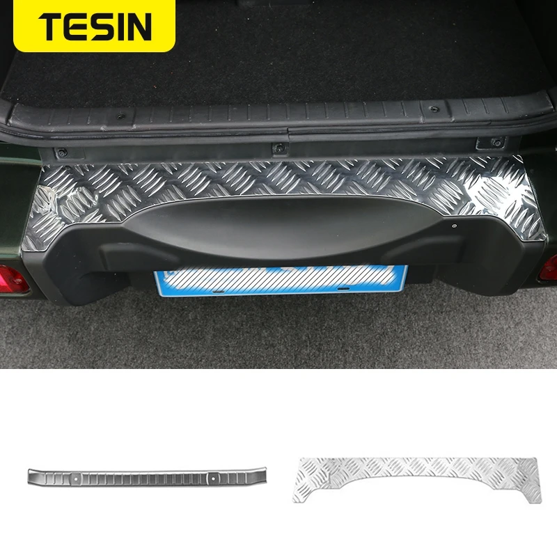 TESIN Steel Door Sill Scuff Plate Car Interior Rear Bumper Protector Rear Inner Guard Plate for Suzuki Jimny 2007 Up Accessories
TESIN Steel Door Sill Scuff Plate Car Interior Rear Bumper Protector Rear Inner Guard Plate for Suzuki Jimny 2007 Up Accessories