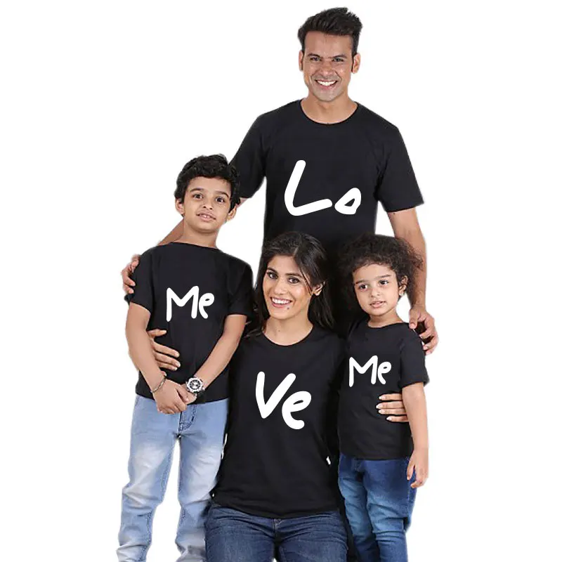 Father&Mother&Kid Clothes Summer Family Matching Tshirt Parent-child black Love Letter Print T-shirt Short Sleeve Pullover Tops
Father&Mother&Kid Clothes Summer Family Matching Tshirt Parent-child black Love Letter Print T-shirt Short Sleeve Pullover Tops