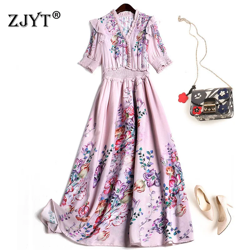 Elegant Summer Stylish Beading V Neck Floral Print Woman Dress Chiffon Elastic Waist Party Beach Robe Femme Long Holiday Vestido
Elegant Summer Stylish Beading V Neck Floral Print Woman Dress Chiffon Elastic Waist Party Beach Robe Femme Long Holiday Vestido