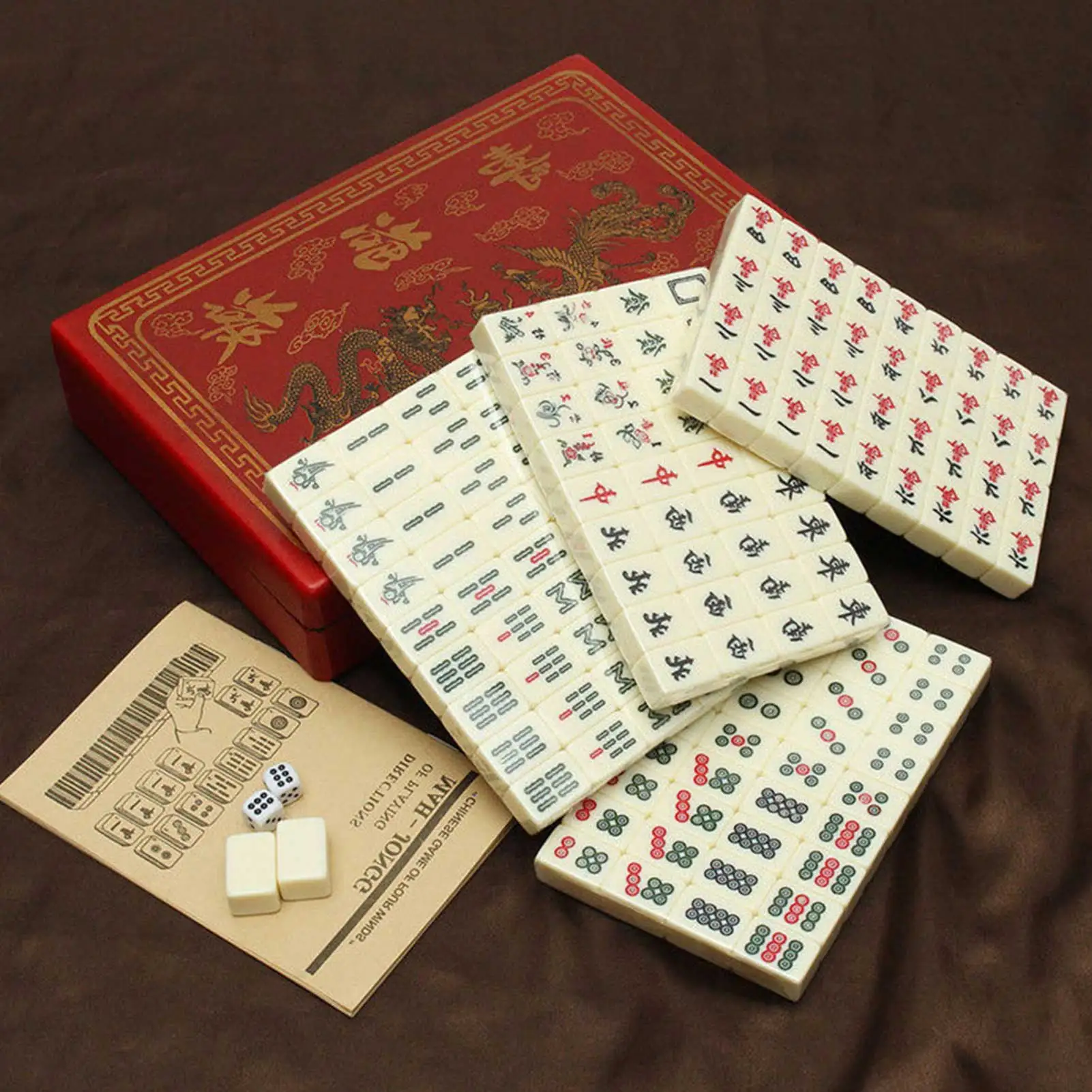 Portable Chinese Mahjong With Mahjongg Box Adult Travel Game Toy Practical Durable Engraved Tiles Home Party Interactive Game
Portable Chinese Mahjong With Mahjongg Box Adult Travel Game Toy Practical Durable Engraved Tiles Home Party Interactive Game