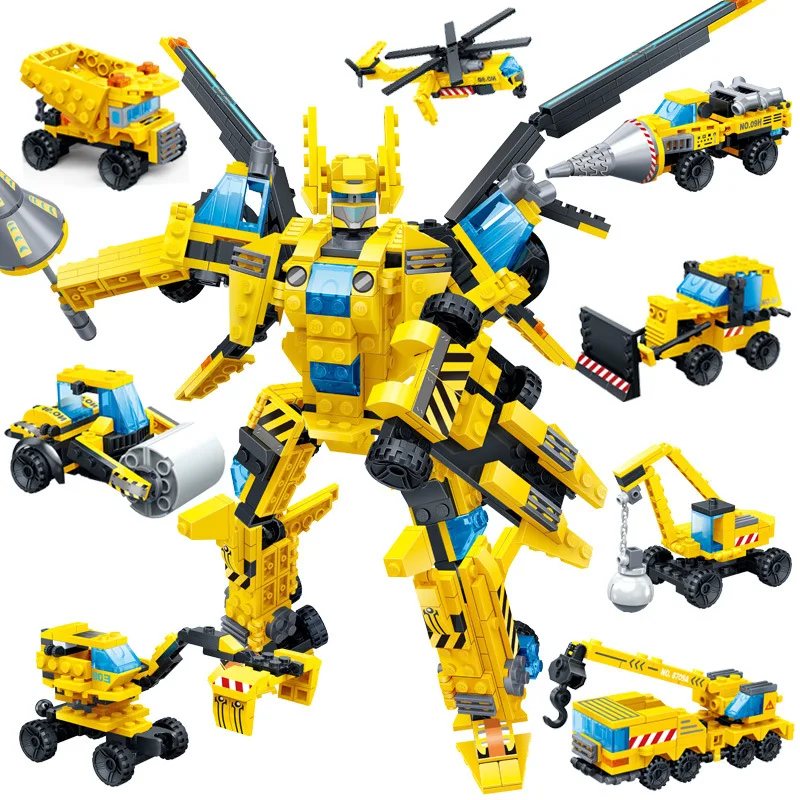 643Pcs+Action Figures Building Blocks Engineering Vehicle 8 IN 1 Transforming Robot Deformation Mecha Model Sets Kids Toys
643Pcs+Action Figures Building Blocks Engineering Vehicle 8 IN 1 Transforming Robot Deformation Mecha Model Sets Kids Toys