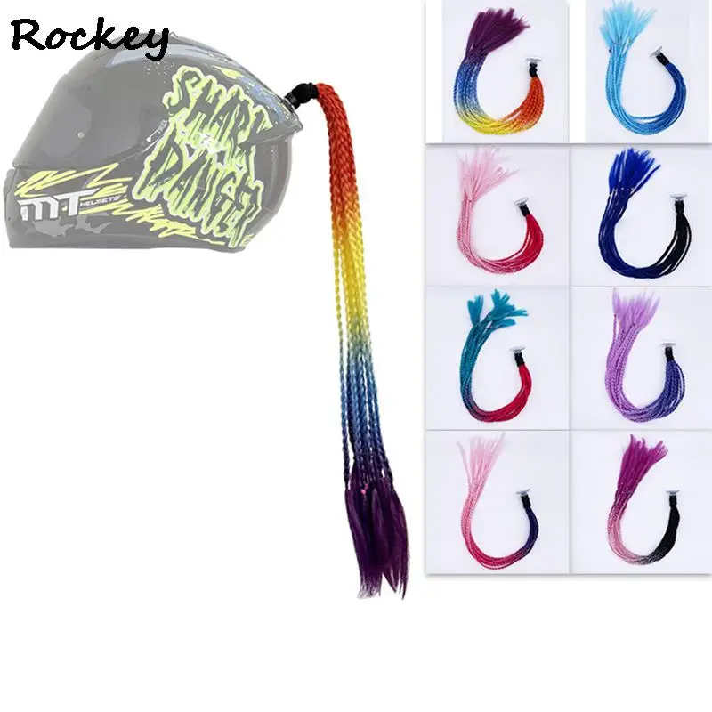 55cm Gradient Motorcycle Helmet Braids Decor Braids Wig For Motocross Bicycle Motorbike Helmets Pigtail Braid With Sucker Bow
55cm Gradient Motorcycle Helmet Braids Decor Braids Wig For Motocross Bicycle Motorbike Helmets Pigtail Braid With Sucker Bow