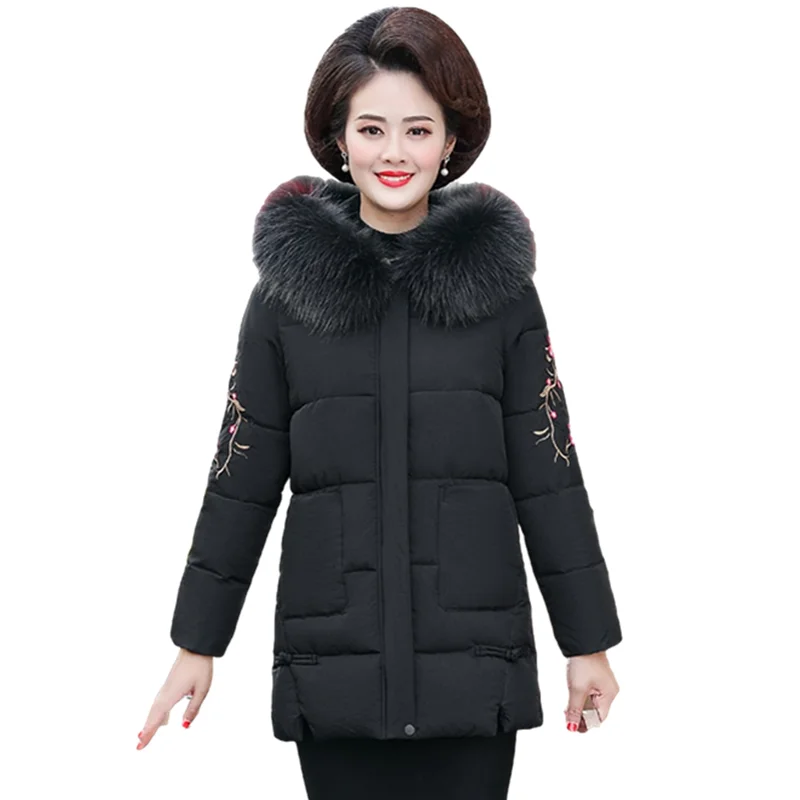 Down Jacket Flower Embroidery Woman Jacket Winter Clothes Warm Snow Coat Women Hooded Fur Collar Outerwear Mujer Chaqueta LK6
Down Jacket Flower Embroidery Woman Jacket Winter Clothes Warm Snow Coat Women Hooded Fur Collar Outerwear Mujer Chaqueta LK6