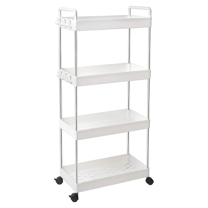 Rolling Storage Cart 4-Tier Mobile Shelving Unit Bathroom Carts with Handle for Kitchen Bathroom Laundry Room
Rolling Storage Cart 4-Tier Mobile Shelving Unit Bathroom Carts with Handle for Kitchen Bathroom Laundry Room