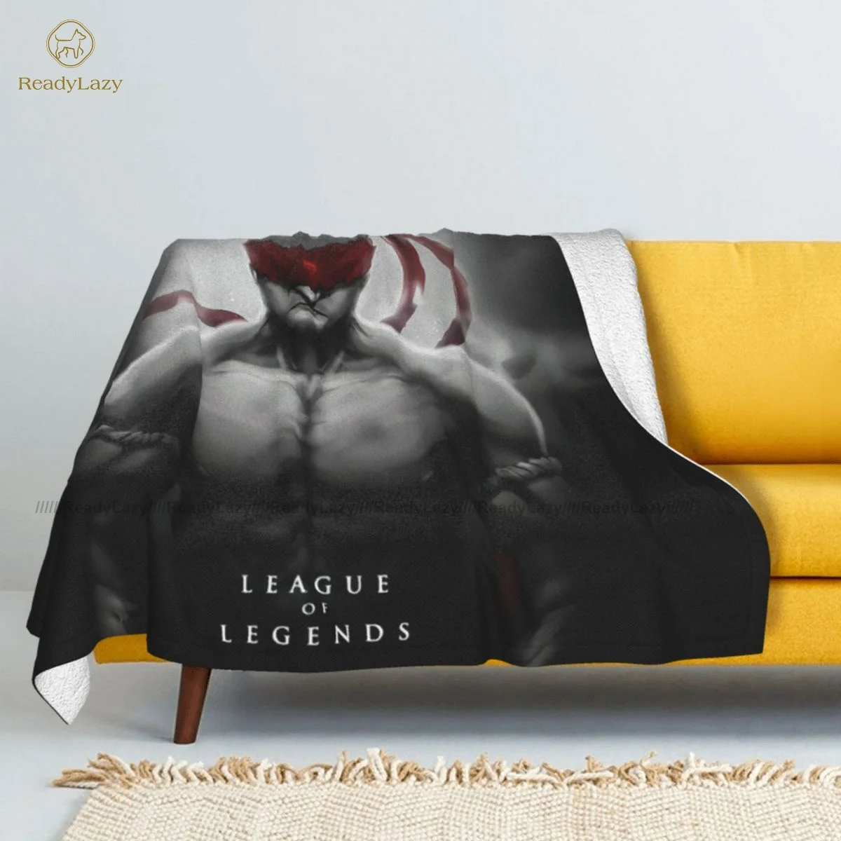 Lee Sin manta, colcha suave de moda, manta cálida de forro polar Sherpa para sillón
Lee Sin manta, colcha suave de moda, manta cálida de forro polar Sherpa para sillón