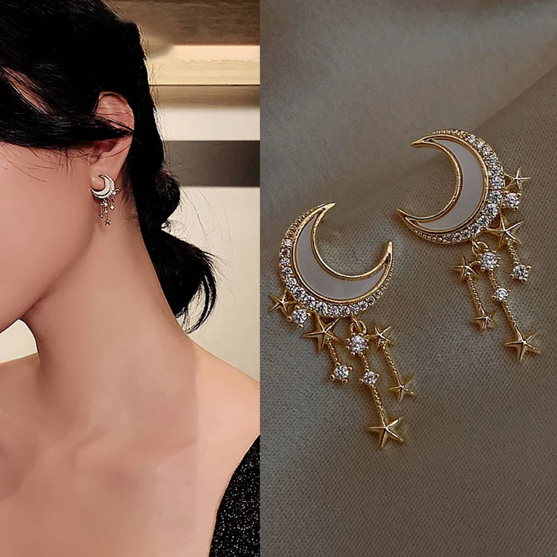 New Trendy Korean Stars, High-Level Sense Of The Moon, Net Red Temperament Earrings Earrings, Female Jewelry Gifts
New Trendy Korean Stars, High-Level Sense Of The Moon, Net Red Temperament Earrings Earrings, Female Jewelry Gifts