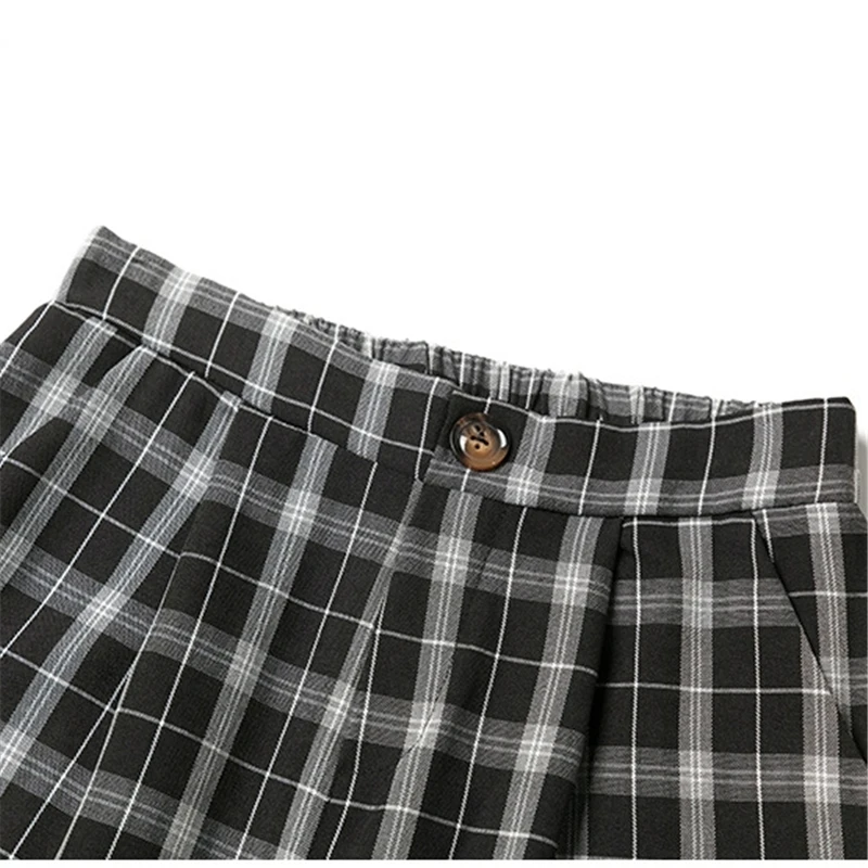 Vintage Plaids Pants Elastic Waist Pants Women High Waist Harajuku Plus Wide Leg Pants Casual Female Street-wear Korean Trousers
Vintage Plaids Pants Elastic Waist Pants Women High Waist Harajuku Plus Wide Leg Pants Casual Female Street-wear Korean Trousers