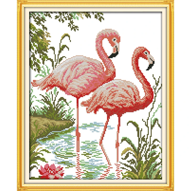 Everlasting Love Two Flamingos Chinese Cross Stitch Kits Ecological Cotton Stamped Printed 11CT DIY Gift New Year Decorations
Everlasting Love Two Flamingos Chinese Cross Stitch Kits Ecological Cotton Stamped Printed 11CT DIY Gift New Year Decorations