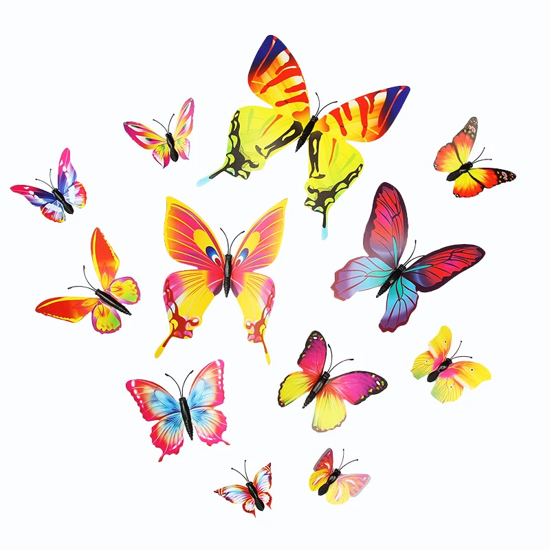 12Pcs/set 3D Three-dimensional Butterfly Wall Stickers Wedding Curtain Window Display Stickers Home Decoration Accessories
12Pcs/set 3D Three-dimensional Butterfly Wall Stickers Wedding Curtain Window Display Stickers Home Decoration Accessories