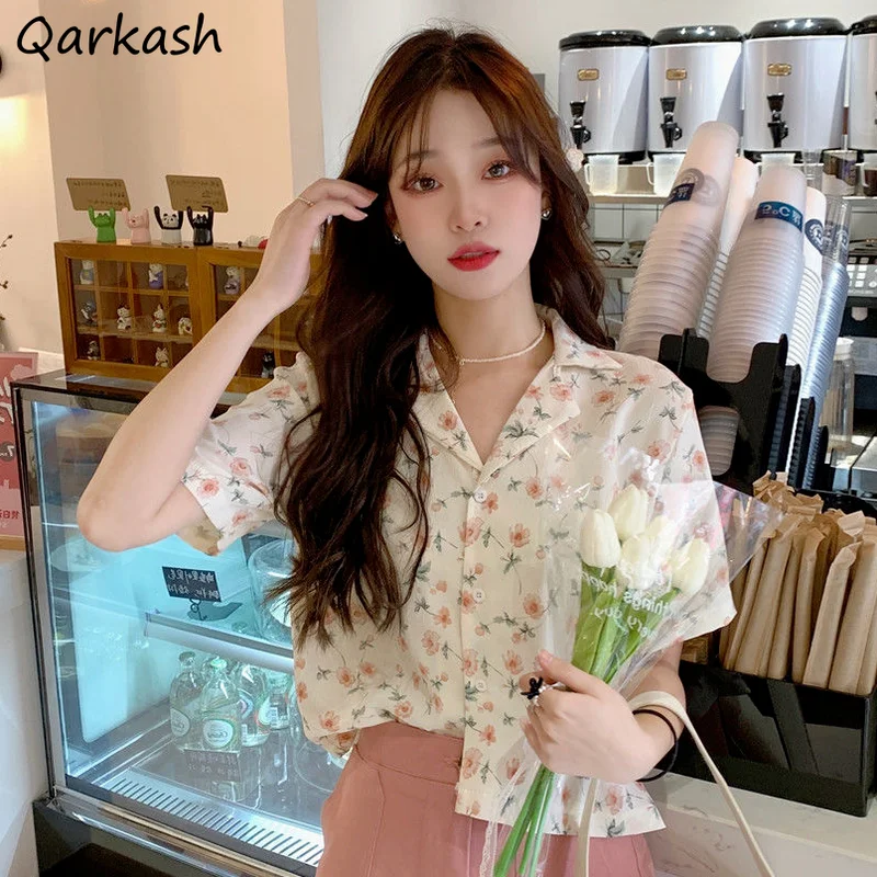 Shirts Women Cropped Simple Design College Ins Summer All-match Lovely Girls Fashion Clothing Feminino French Style Notched 2021
Shirts Women Cropped Simple Design College Ins Summer All-match Lovely Girls Fashion Clothing Feminino French Style Notched 2021