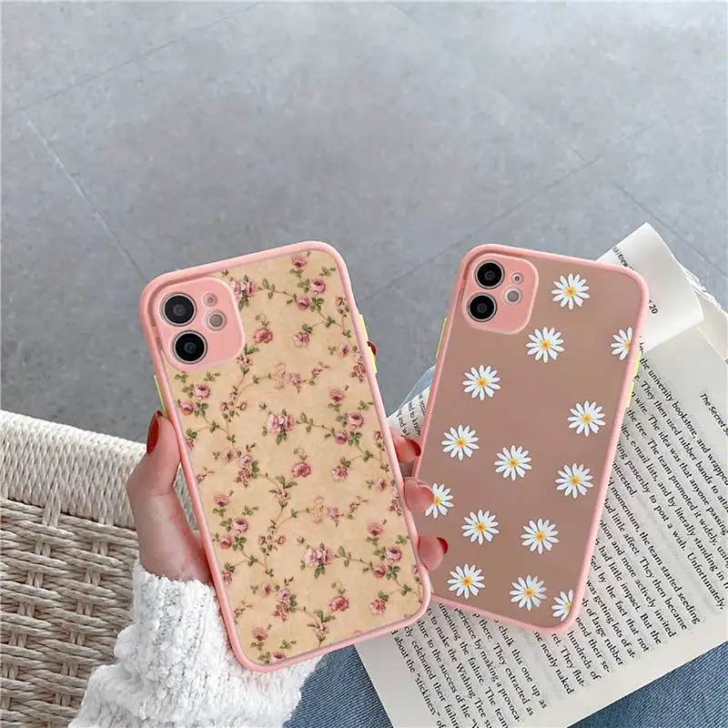 Cute Cartoon Daisy Phone Cases Matte transparent For Pink iPhone 12 Mini 11 Pro XR XS Max 7 8 Plus X Back Cover
Cute Cartoon Daisy Phone Cases Matte transparent For Pink iPhone 12 Mini 11 Pro XR XS Max 7 8 Plus X Back Cover