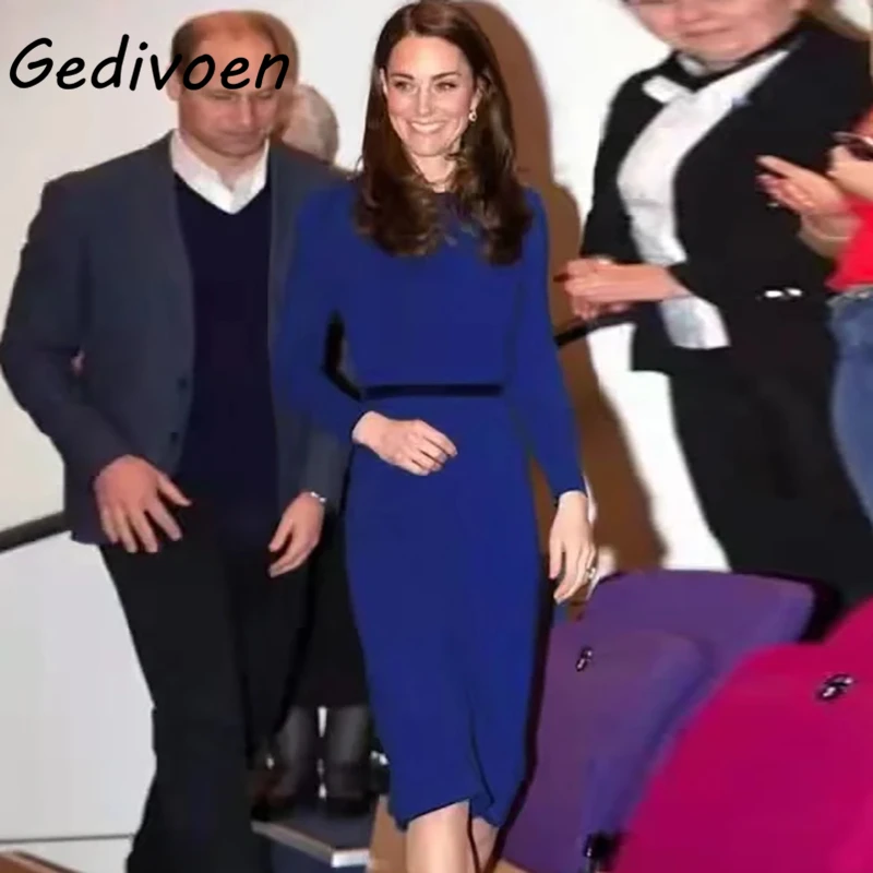 Подиумное вечернее винтажное синее платье миди Gedivoen для весны и лета, женское элегантное платье до середины икры с О-образным вырезом и длин...
Подиумное вечернее винтажное синее платье миди Gedivoen для весны и лета, женское элегантное платье до середины икры с О-образным вырезом и длин...