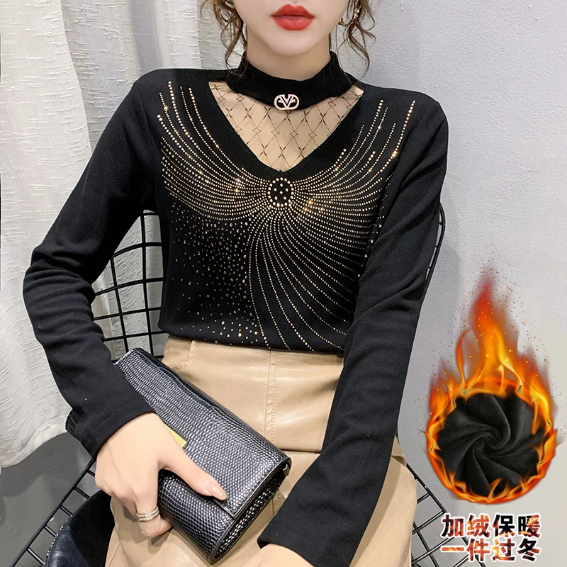 대한민국 European Style T-Shirt Sexy Transparent Shiny Dimonds Women Tops With Fleece Brushed Cotton Tees
대한민국 European Style T-Shirt Sexy Transparent Shiny Dimonds Women Tops With Fleece Brushed Cotton Tees