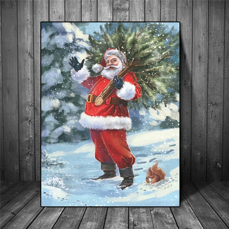 Christmas Picture Santa Claus Elk and Snow Rabbit Eagle Animals Canvas Painting Wall Art Poster Prints for Living Room Decor
Christmas Picture Santa Claus Elk and Snow Rabbit Eagle Animals Canvas Painting Wall Art Poster Prints for Living Room Decor