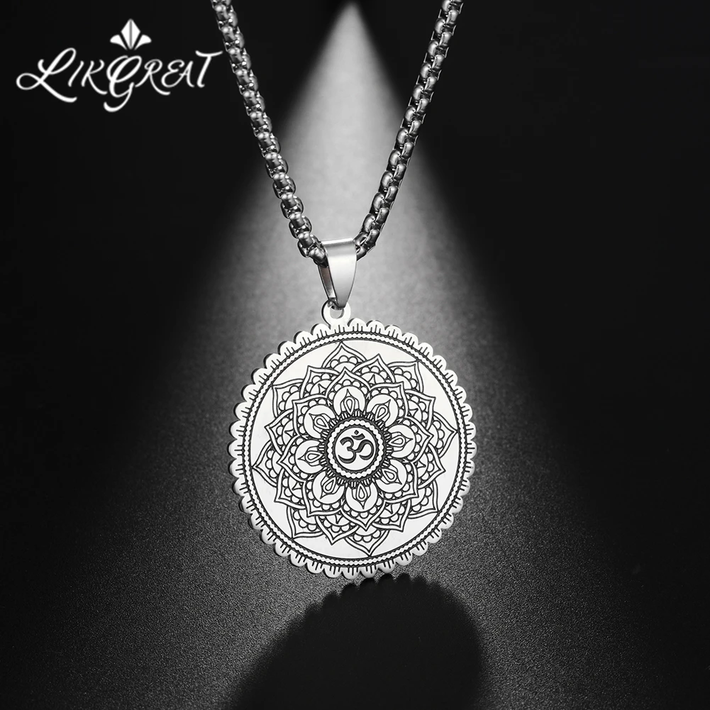 Om Indian Yoga Amulet Men Women Necklace Lotus Folower of Life Pendant Stainless Steel Chain Religious Talisman Vintage Jewelry
Om Indian Yoga Amulet Men Women Necklace Lotus Folower of Life Pendant Stainless Steel Chain Religious Talisman Vintage Jewelry