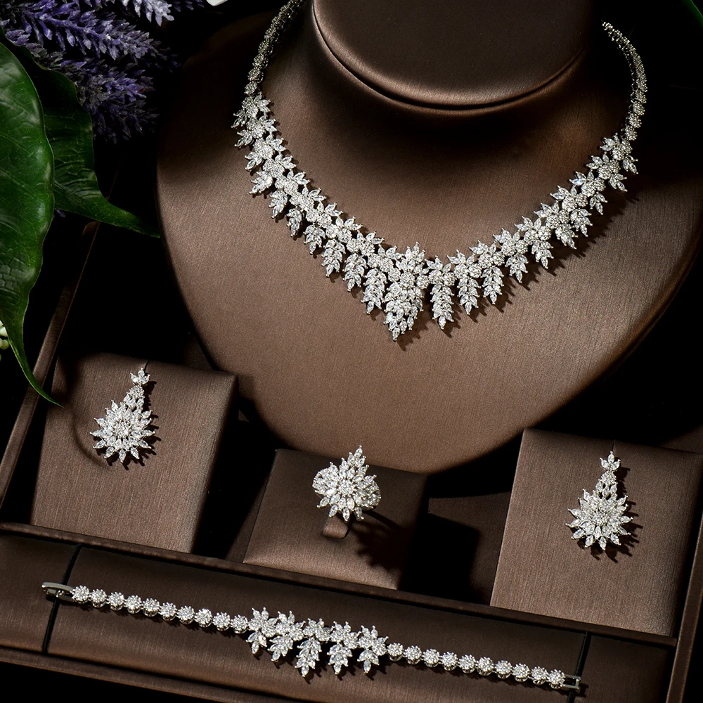 HIBRIDE Fashion Luxury Micro CZ Pave Full Jewelry Sets For Women Bridal Wedding Accessories Jewelry Gifts Wholesale Price N-1486
HIBRIDE Fashion Luxury Micro CZ Pave Full Jewelry Sets For Women Bridal Wedding Accessories Jewelry Gifts Wholesale Price N-1486