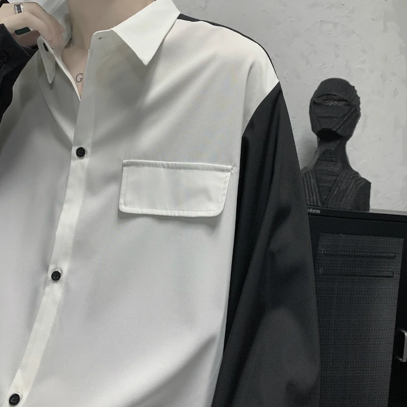 Patchwork Shirts for Men 2021 Early Spring New Loose Long Sleeve Shirt Casual Vintage Mens Clothing Japanese Camisa Masculina
Patchwork Shirts for Men 2021 Early Spring New Loose Long Sleeve Shirt Casual Vintage Mens Clothing Japanese Camisa Masculina