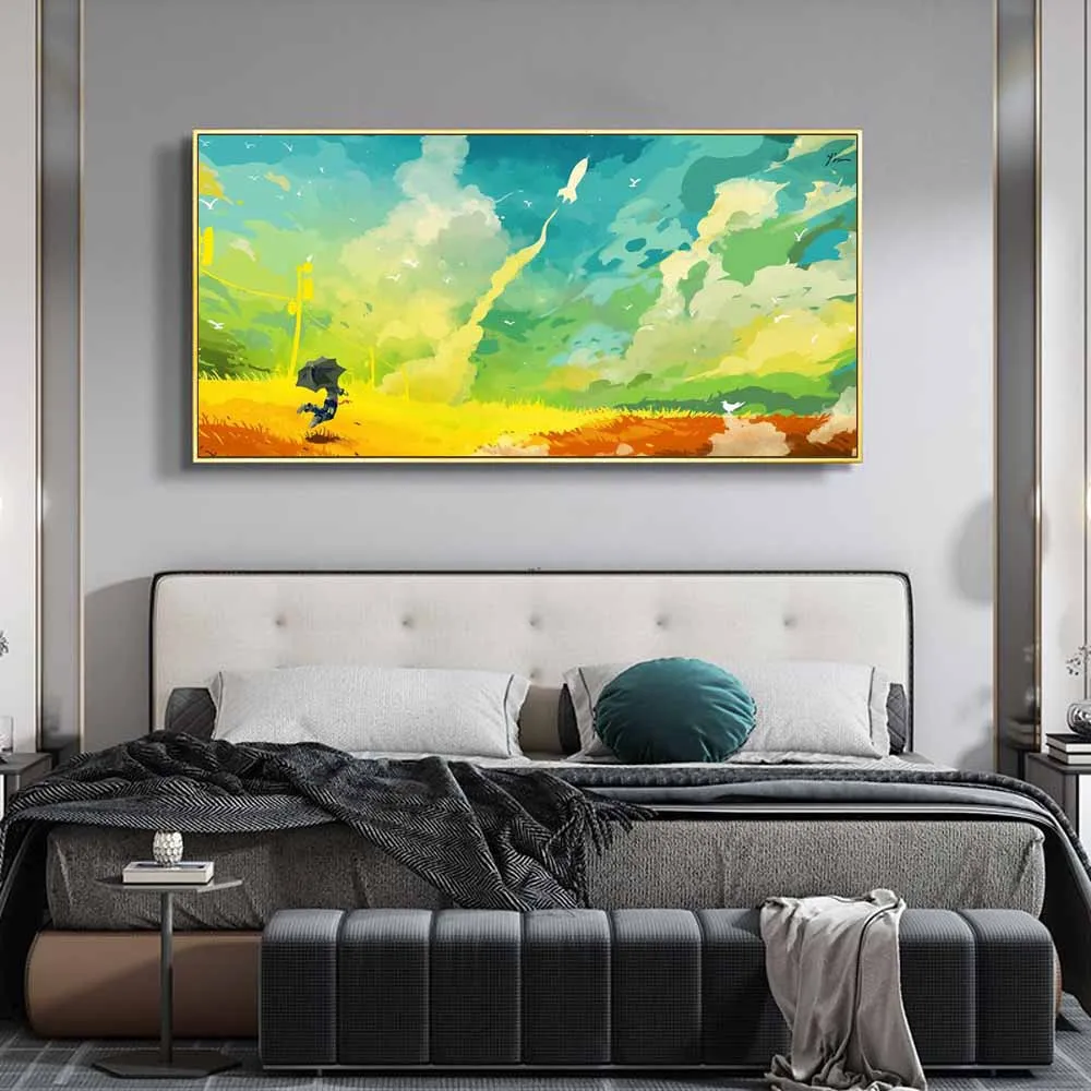 Figure oil painting flying dream white skirt goddess art canvas painting living room corridor office home decoration mural 
Figure oil painting flying dream white skirt goddess art canvas painting living room corridor office home decoration mural